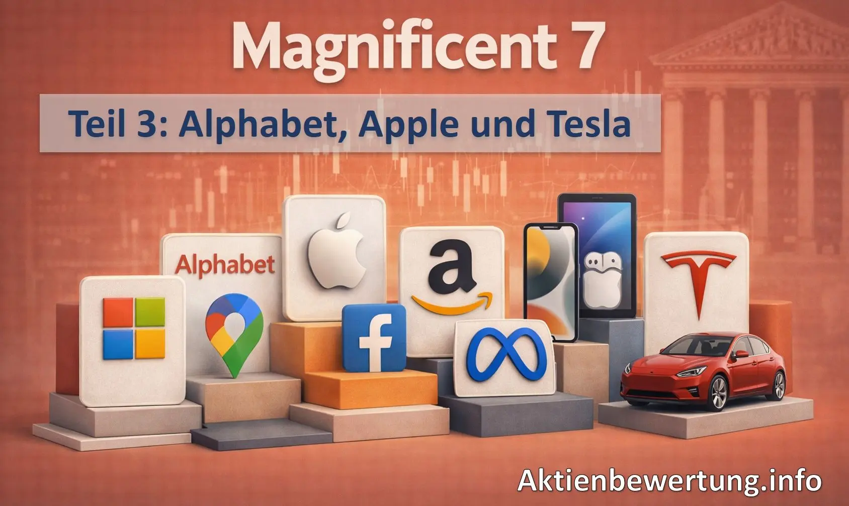Titelbild zu Youtube-Video Magnificent 7: Alphabet (GOOGL), Apple (AAPL) und Tesla (TSLA) - Jetzt Einstiegsgelegenheit? Teil 3