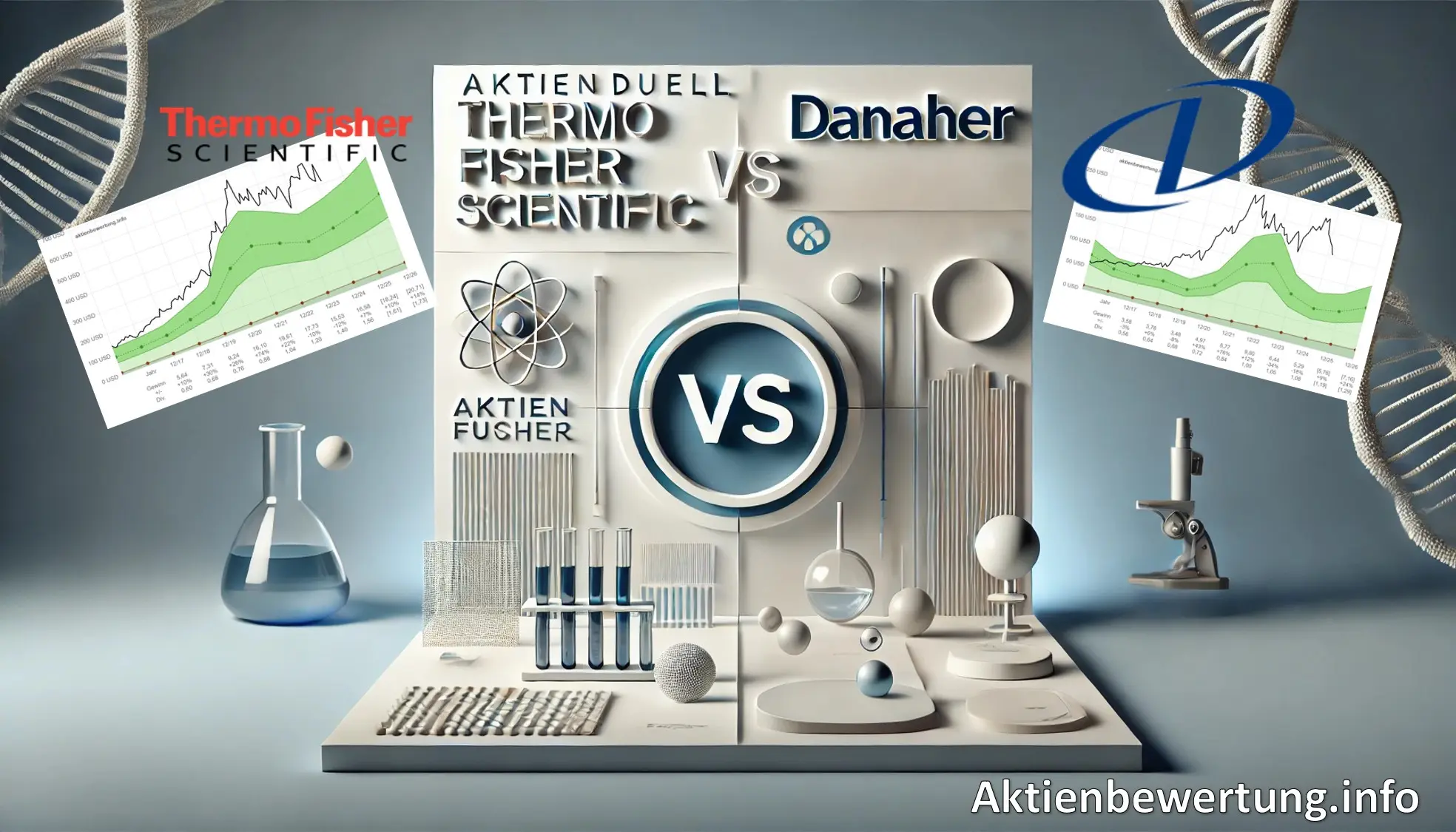Titelbild zu Youtube-Video Aktienduell: Thermo Fisher Scientific (TMO) versus Danaher (DHR) - Welche Aktie macht das Rennen?